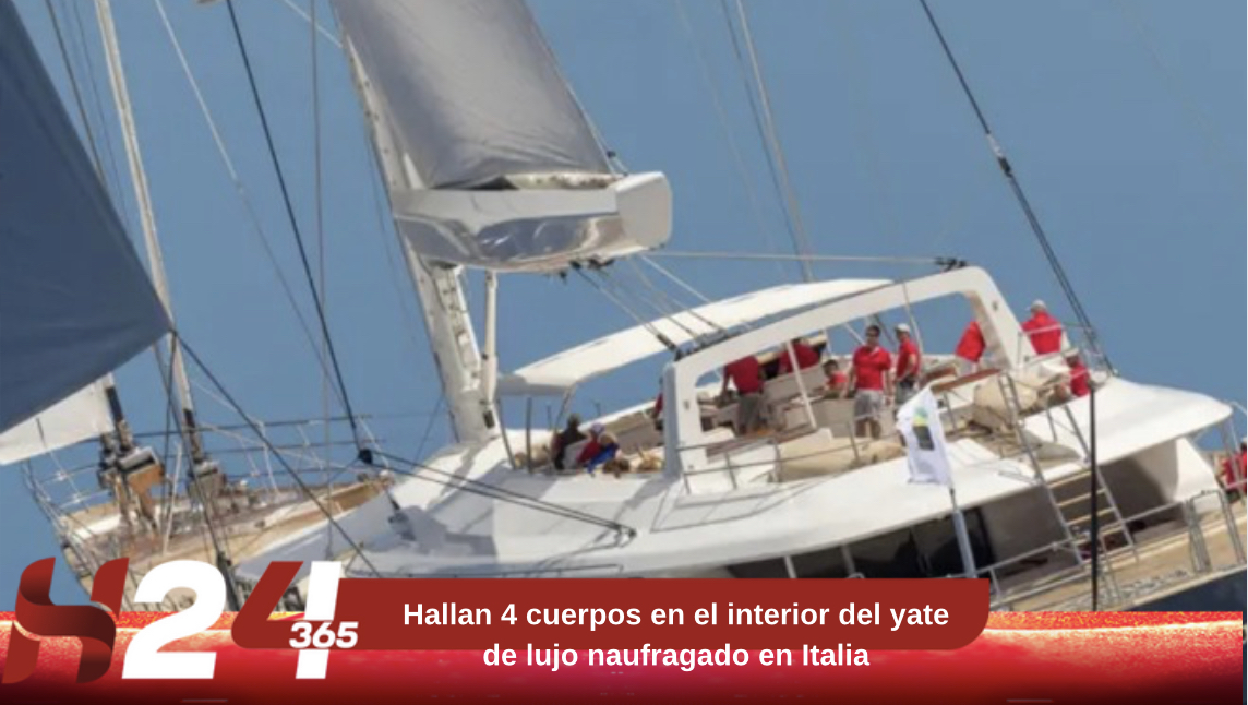 Hallan 4 cuerpos en el interior del yate de lujo naufragado en Italia